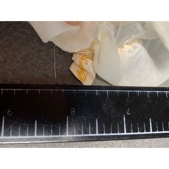 Vintage Womens Ivory Ruffled Sleeping Cap - Picture 12 of 14